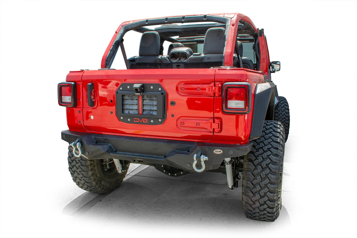DV8 2018-2024 Jeep Wrangler JL JLU DV8 Offroad Jeep Jl Spare Tire Delete Kit W Camera Housing
