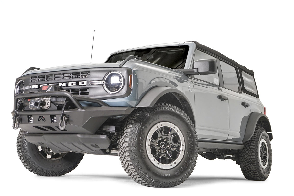 Fab Fours 2021 2025 Ford Bronco Stubby Front Bumper w pre-runner guard