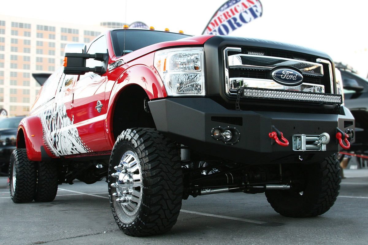 Fab Fours 2011 2016 Ford Super Duty F450 - F550 Winch Bumper w No Grill Guard