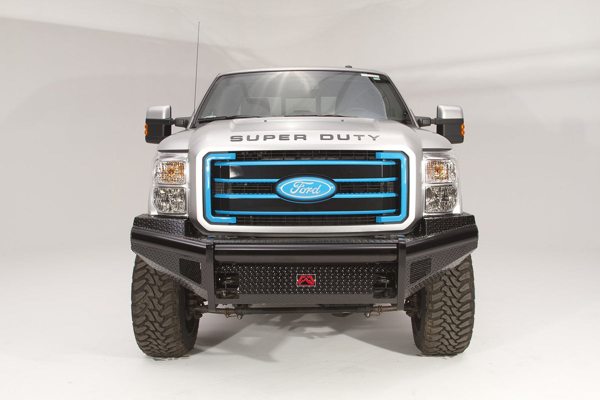 Fab Fours 2011 2016 Ford Super Duty Front Ranch Bumper w No Guard (F250 - F550) w Tow Hooks