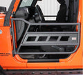 Fishbone FISHBONE Jeep Wrangler JK Steel Half Tube Door Steel Textured Black Powder Coat Fits 07-17 JK 2 Door