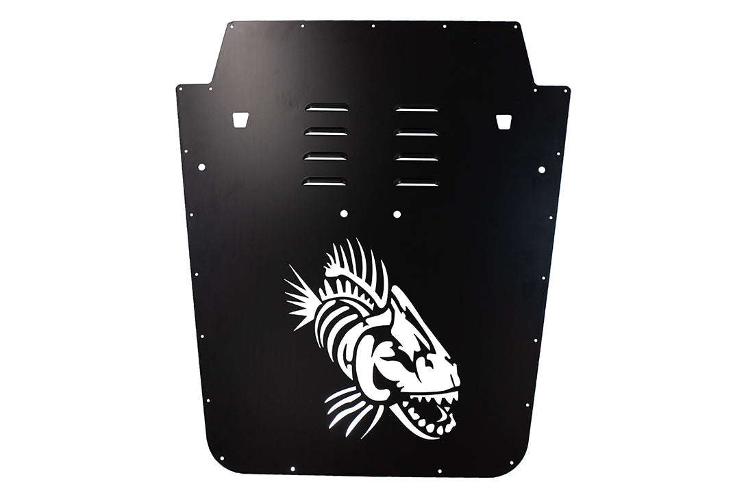 Fishbone FISHBONE Hood Louver 13-18 JK - Black Powder Coated - Aluminum