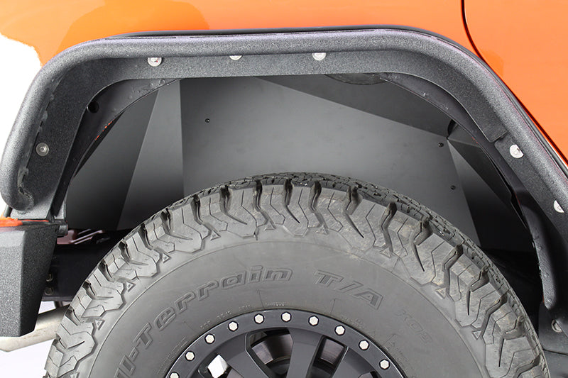 Fishbone FISHBONE JK Rear Inner Fenders Aluminum Black Powder Coat Fits 07-17 JK
