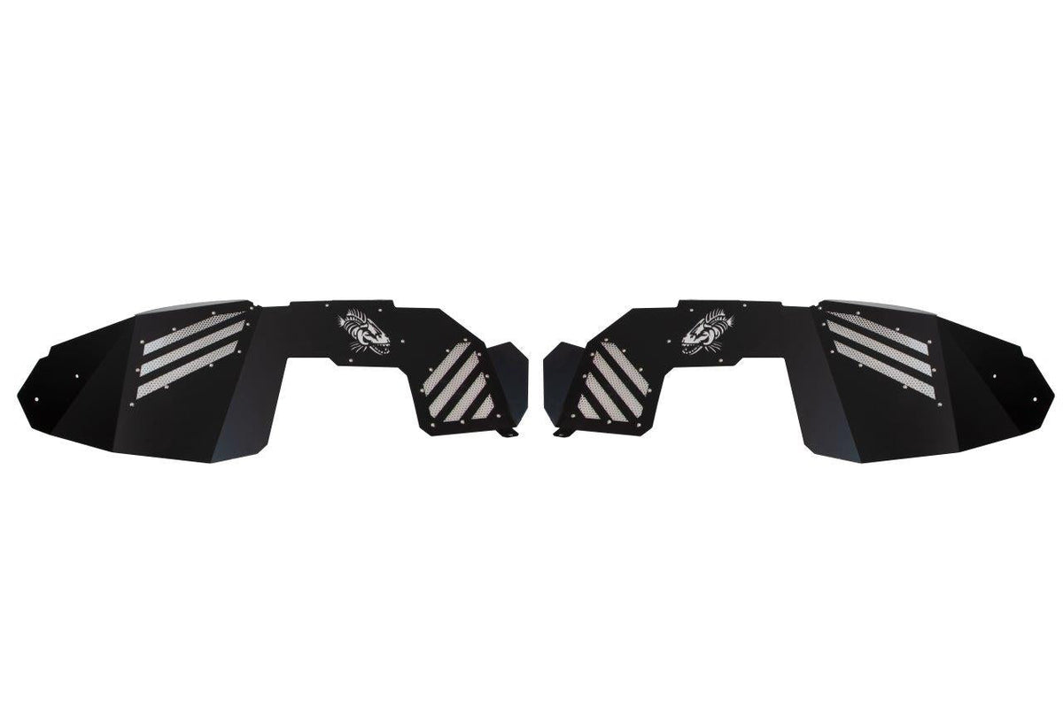 Fishbone FISHBONE JL JT Front Inner Fenders 2.0 - Black - Aluminum - Pair