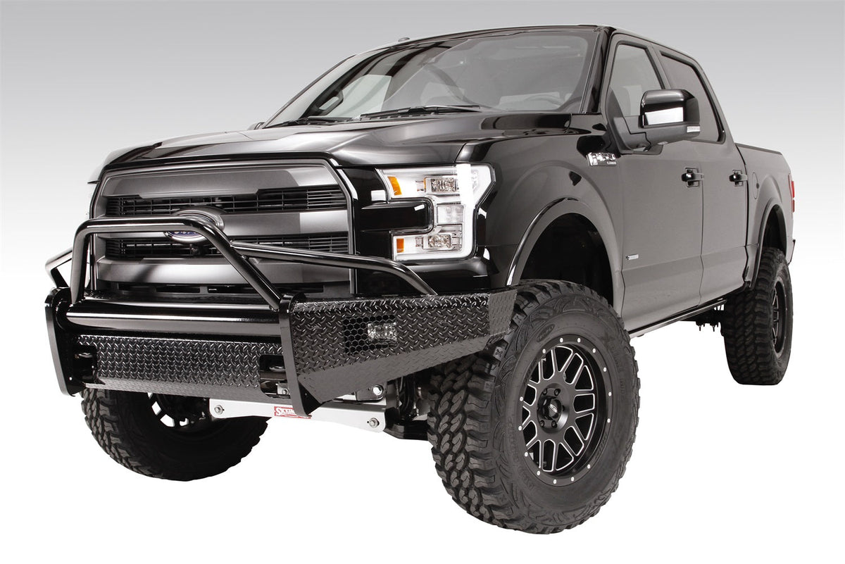 Fab Fours 2009 2014 Ford F150 Black Steel PRE-Runner w Tow Hooks