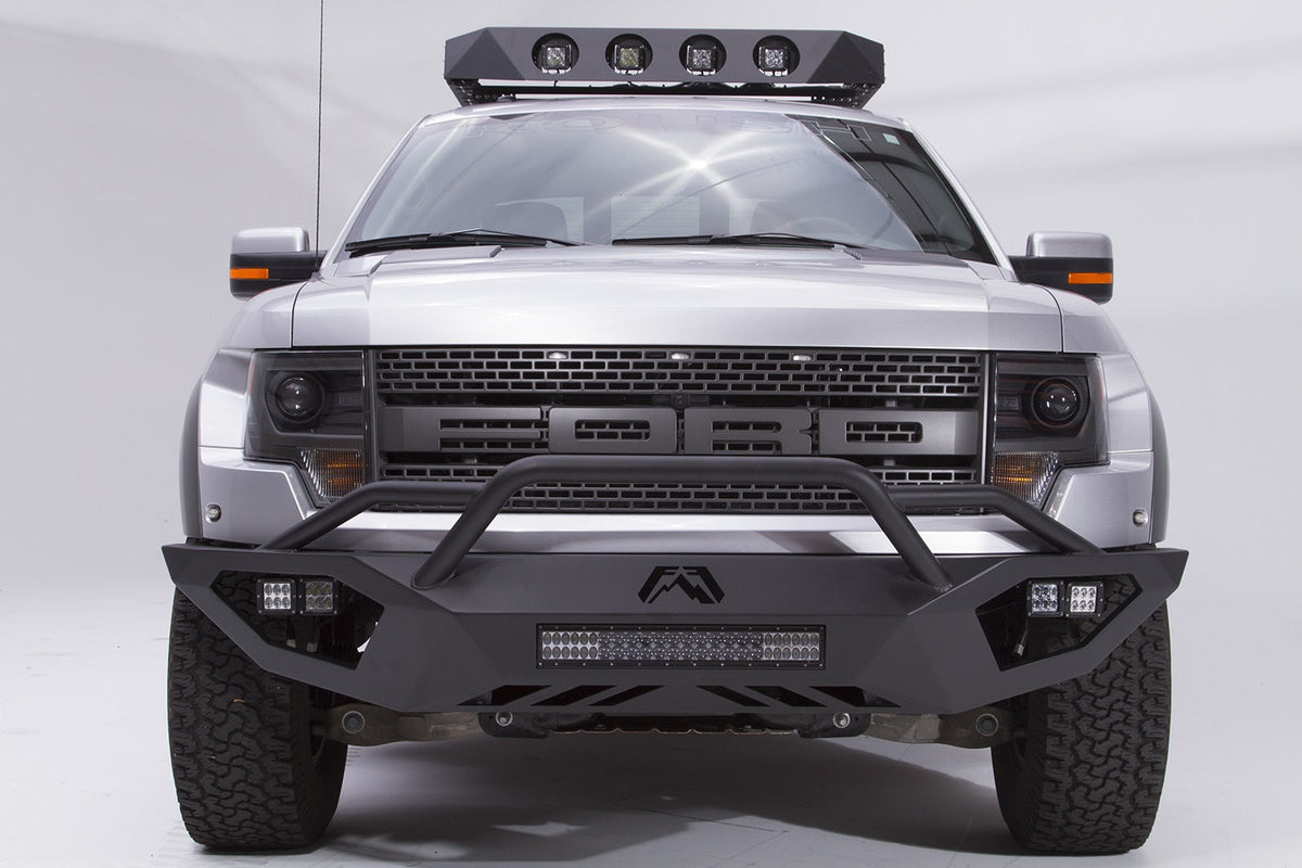 Fab Fours 2010 2014 Ford Raptor Vengeance Front Bumper w Pre-Runner Guard Bare