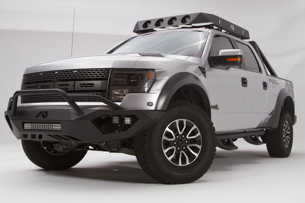 Fab Fours 2010 2014 Ford Raptor Vengeance Front Bumper w Pre-Runner Guard Bare