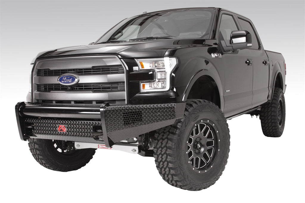 Fab Fours 2015 2017 Ford F150 Black Steel No Guard w Tow Hooks