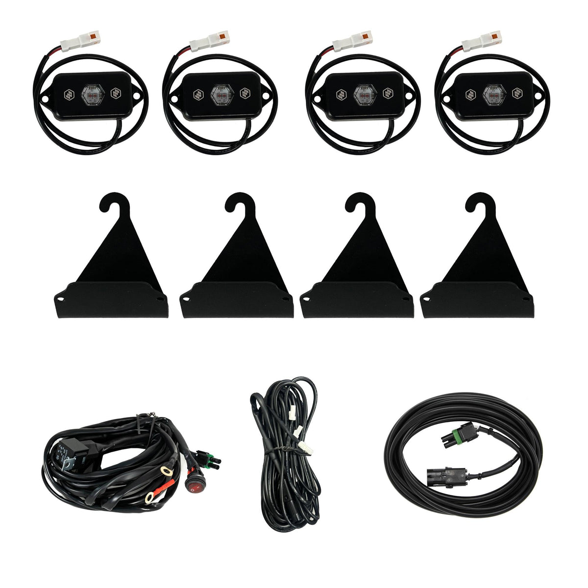 Baja Designs LED 05-26 Toyota Tacoma 07-26 Toyota Tundra Bed Rail Cargo Light Kit Red