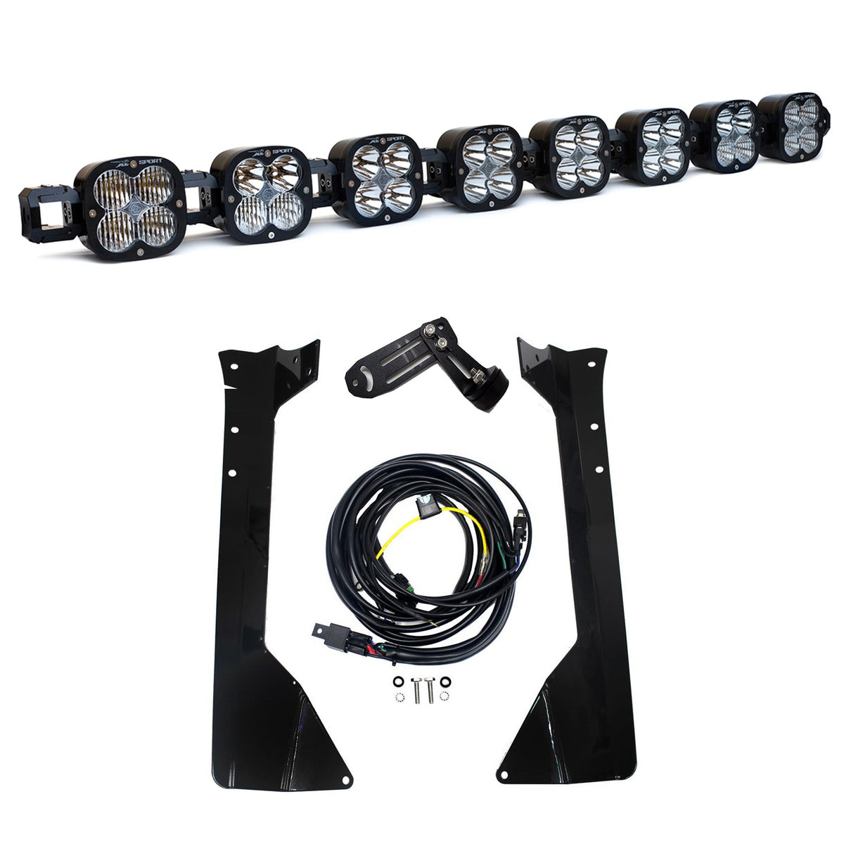 Baja Designs 07 - 18 Jeep JK 8 XL Sport Linkable Roof Bar Kit