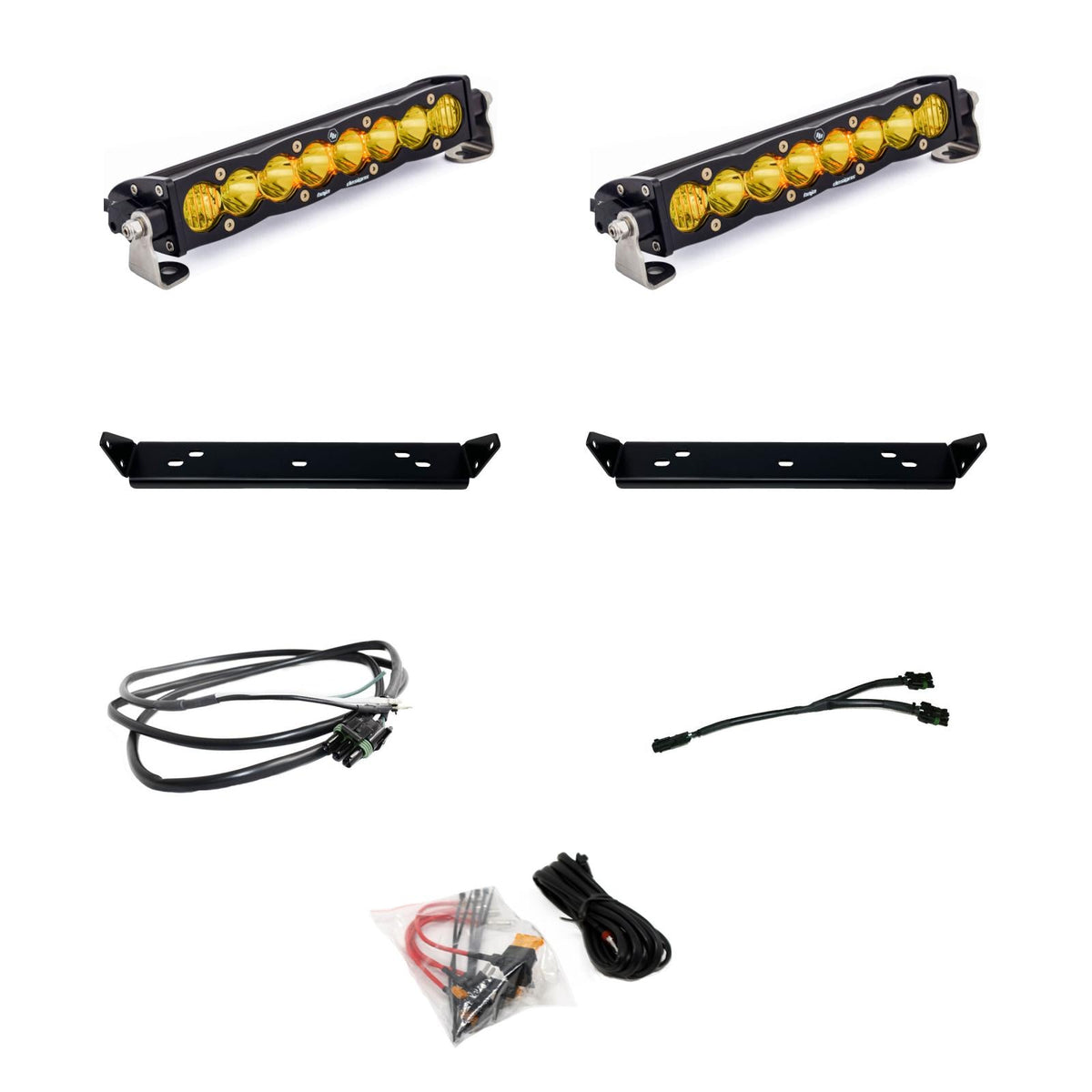 Baja Designs 10 S8 D C Amber Behind Grill Kit fits 21-26 Ford Raptor