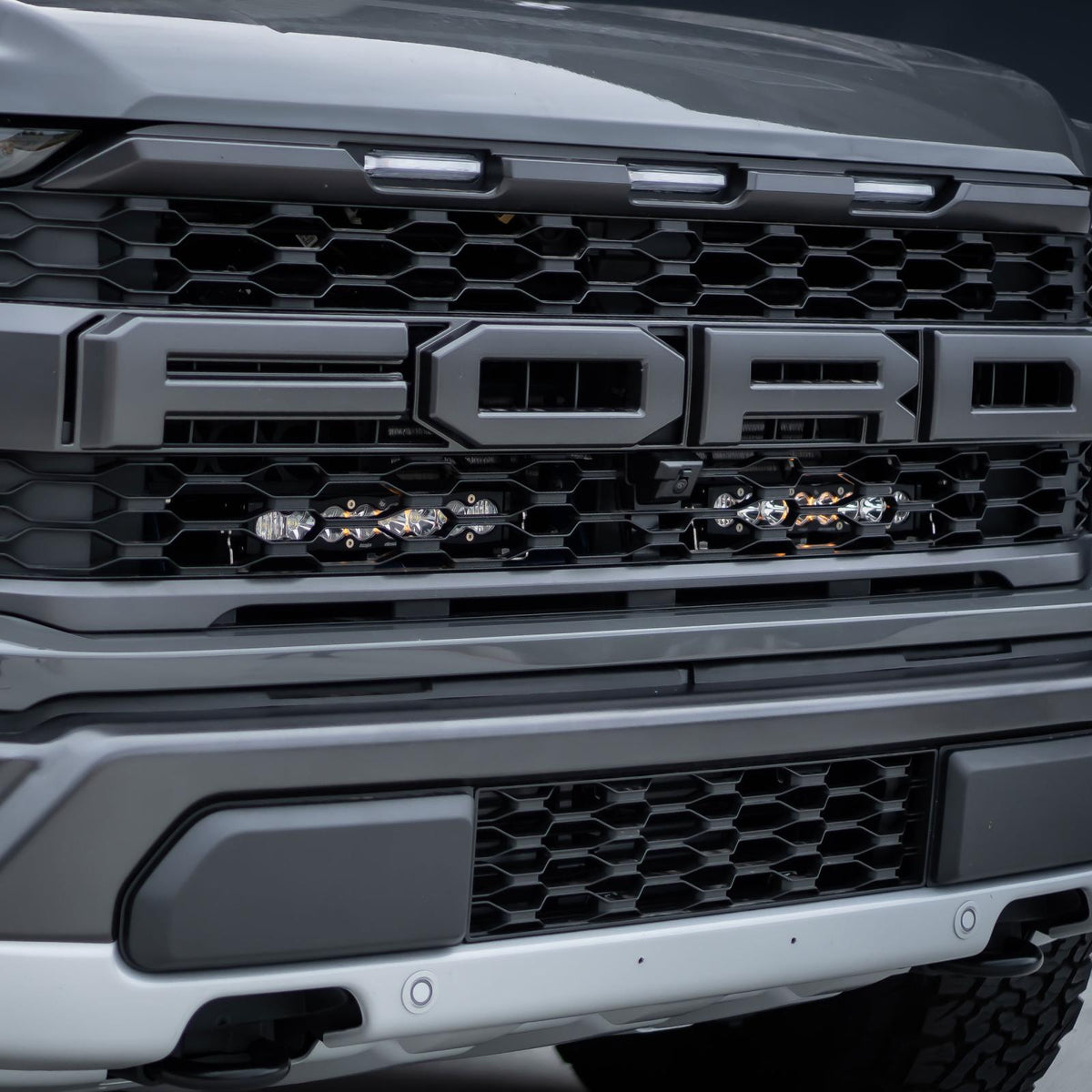 Baja Designs 10 S8 D C Amber Behind Grill Kit fits 21-26 Ford Raptor