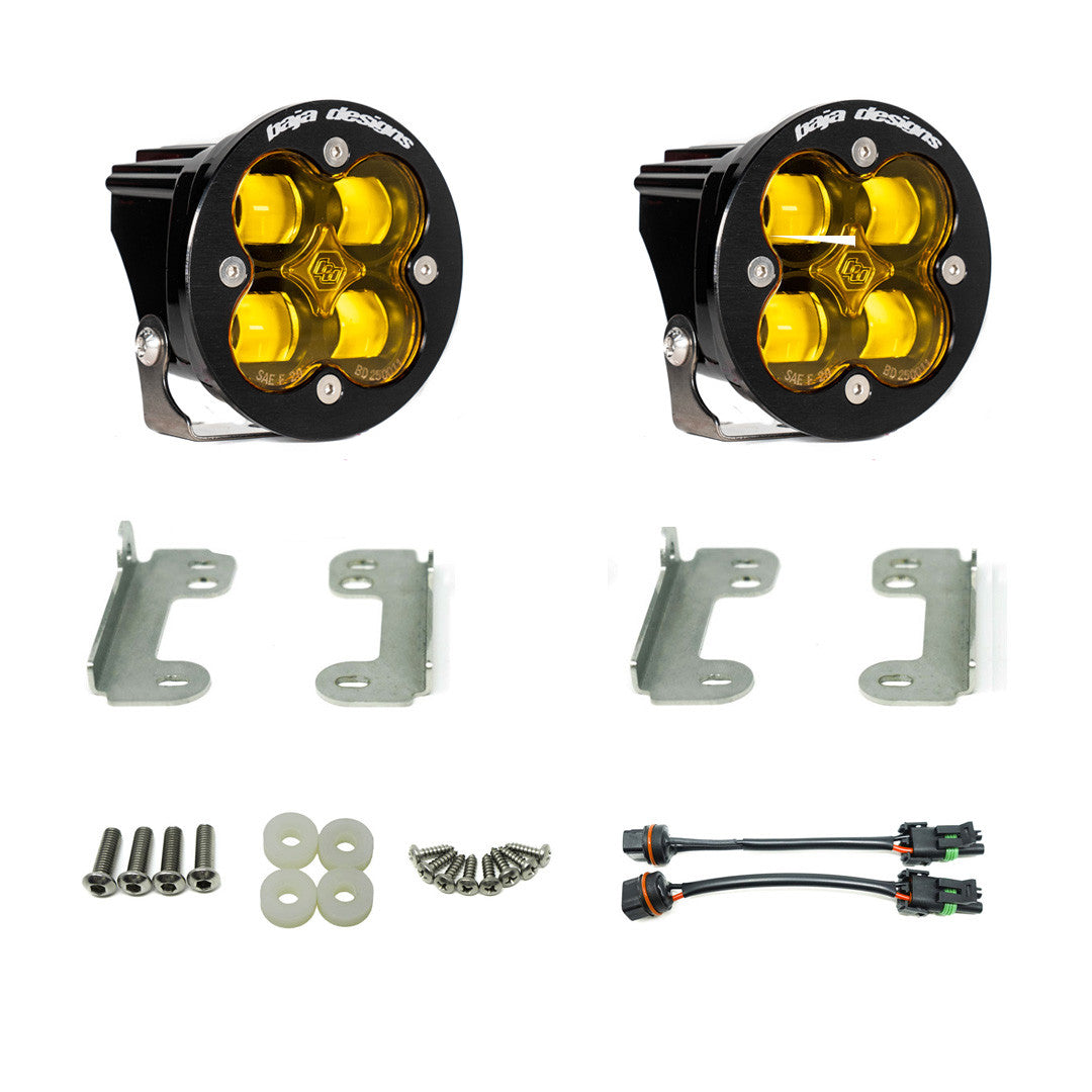 Baja Designs Jeep Squadron-R SAE Amber LED JK (07-09) Fog Pocket Kit