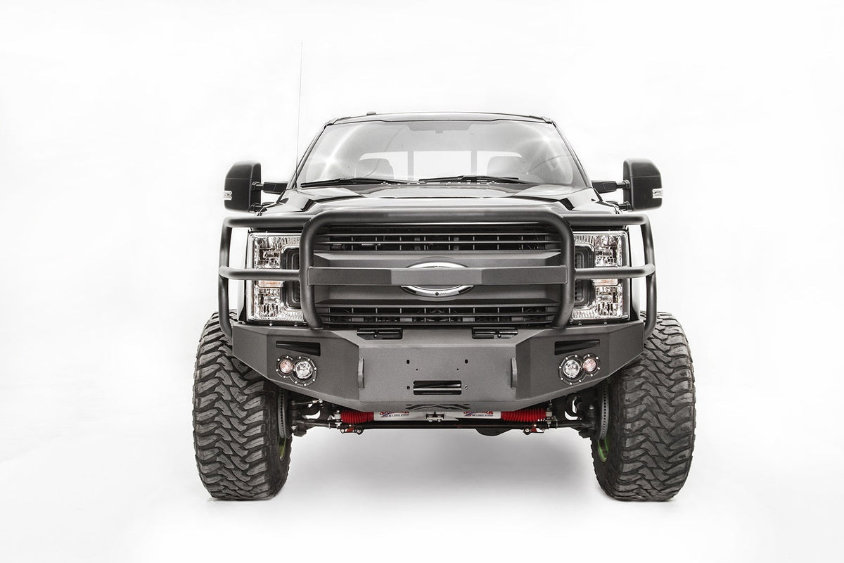 Fab Fours 2017 2022 Ford Super Duty F250-F350 Winch Bumper w Full Grill Guard Bare
