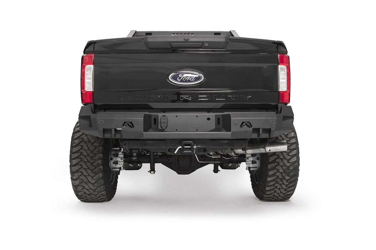 Fab Fours 2017 2022 Ford Super Duty Rear SENSOR Bumper Bare