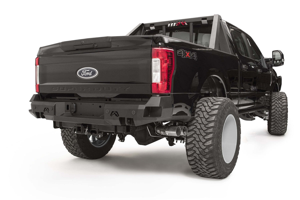 Fab Fours 2017 2022 Ford Super Duty Rear SENSOR Bumper Bare