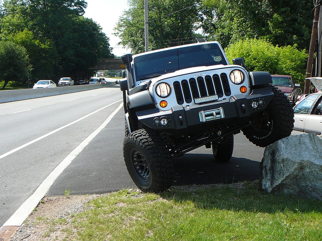 Fab Fours 2007 2018 Jeep JK Lifestyle Winch Bumper w No Grill Guard Bare