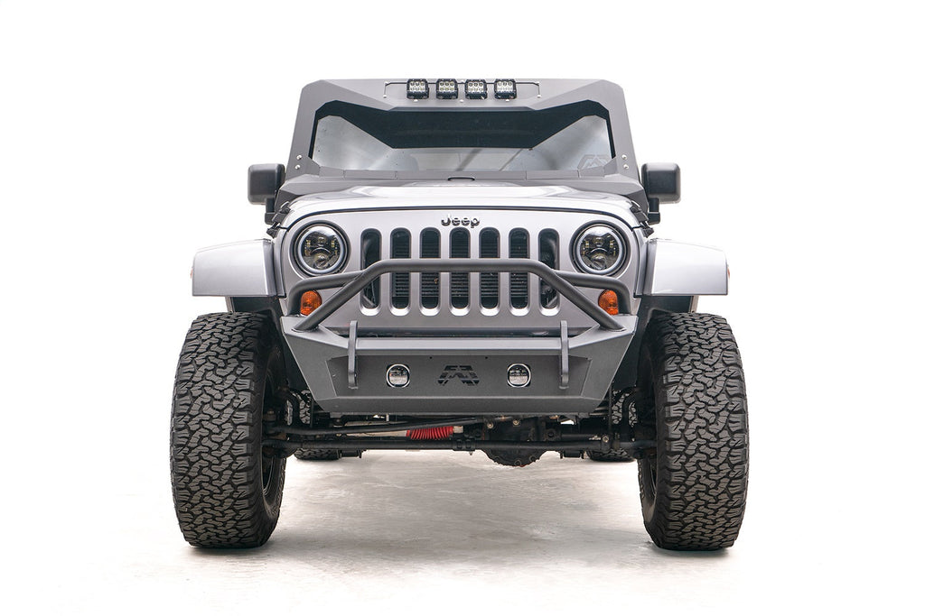 Fab Fours 2007 2018 Jeep JK Stubby w Pre-runner guard Bare