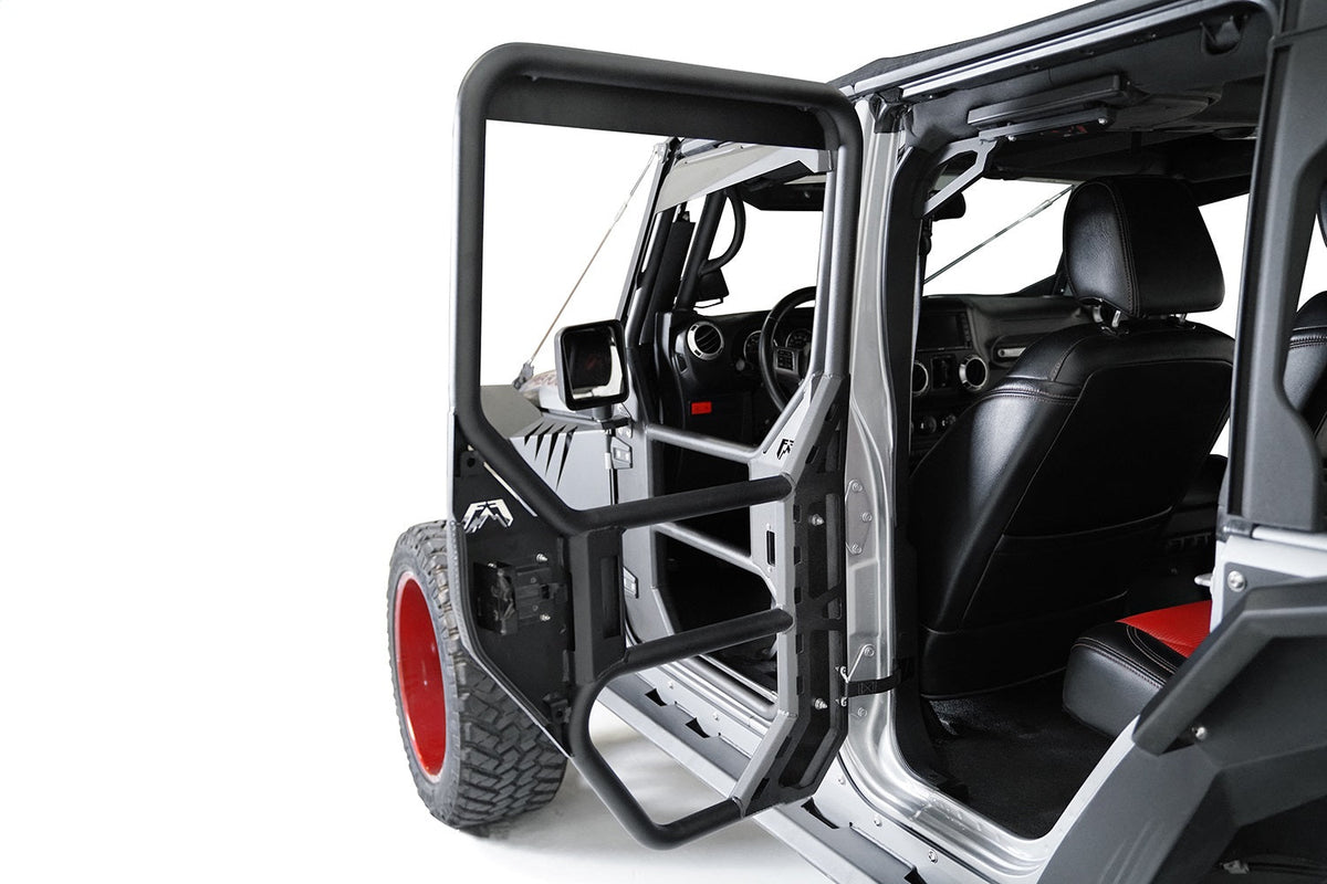 Fab Fours 2007 2018 Jeep JK Rear Tube Doors Bare