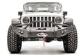 Fab Fours 2018;2019 2024 Jeep JL Lifestyle Winch Bumper w Pre-runner Guard Bare; Gladiator JT Lifestyle Winch Bumper w Pre-runner Guard Bare