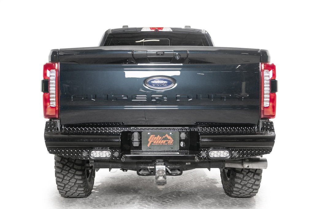 Fab Fours 2023 2026 Ford Super Duty F250-F350 Black Steel Rear Bumper