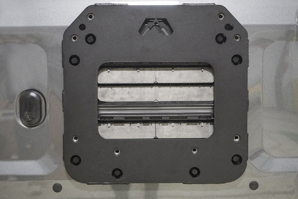 Fab Fours 2021 2025 Ford Bronco Tire Carrier Relocation Bracket Bare