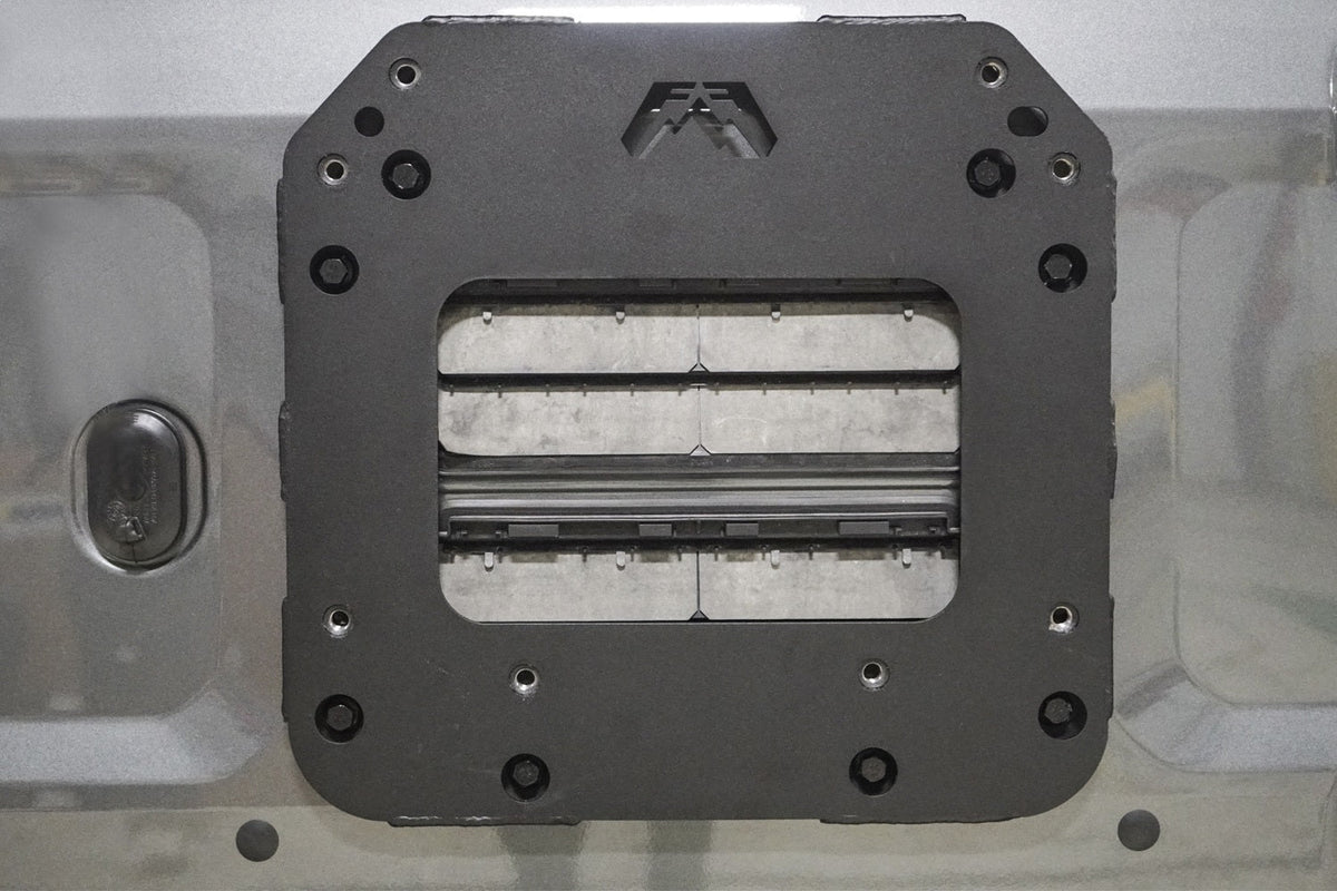 Fab Fours 2021 2025 Ford Bronco Tire Carrier Relocation Bracket Bare