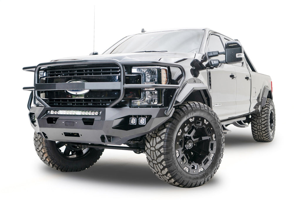 Fab Fours 2017 2022 Ford SD F250-F350 Matrix front bumper w full grill guard ACC compatible Bare