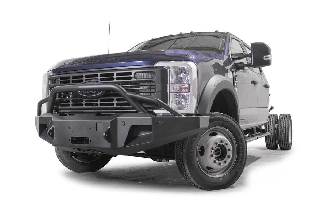 Fab Fours 2023 2026 Ford F450-F550 Premium Front Bumper w Pre-Runner Guard Adaptive Cruise Control Compatible Bare