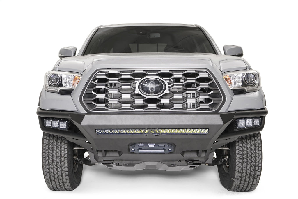 Fab Fours 2016 2023 Tacoma Hybrid Front Winch Bumper with No Guard Bare