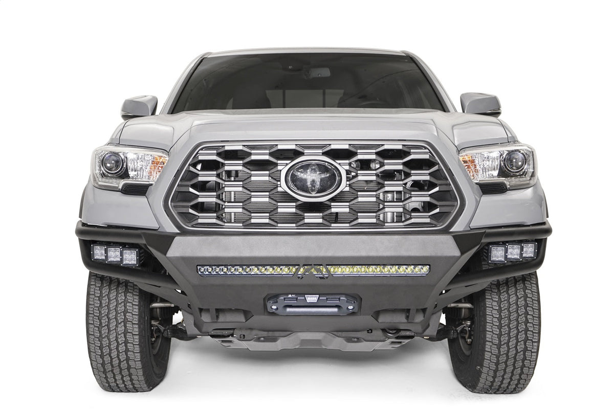 Fab Fours 2016 2023 Tacoma Hybrid Front Winch Bumper with No Guard Bare
