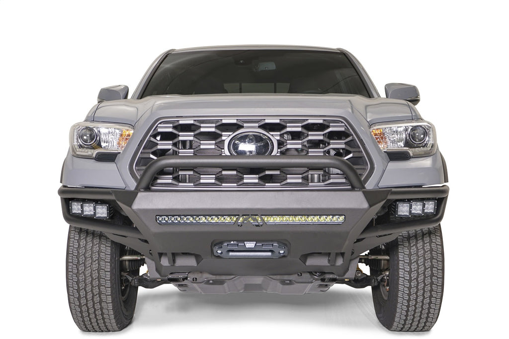 Fab Fours 2016 2023 Tacoma Hybrid Front Winch Bumper with Pre-Runner Guard Bare