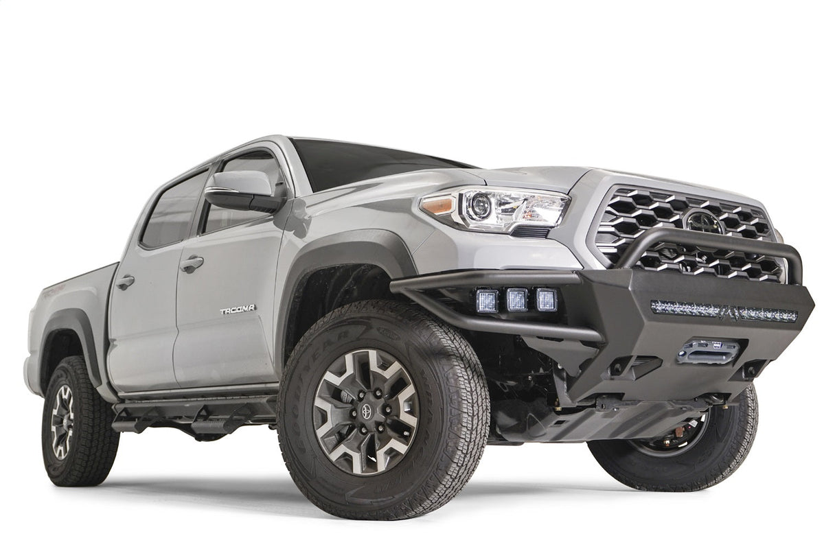 Fab Fours 2016 2023 Tacoma Hybrid Front Winch Bumper with Pre-Runner Guard Bare