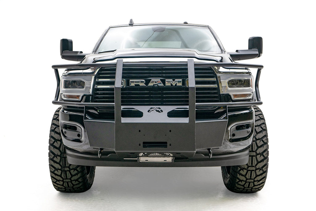 Fab Fours 2019 2026 Dodge 2500-3500 HD Large Frame Winch Mout w Full Grill Guard