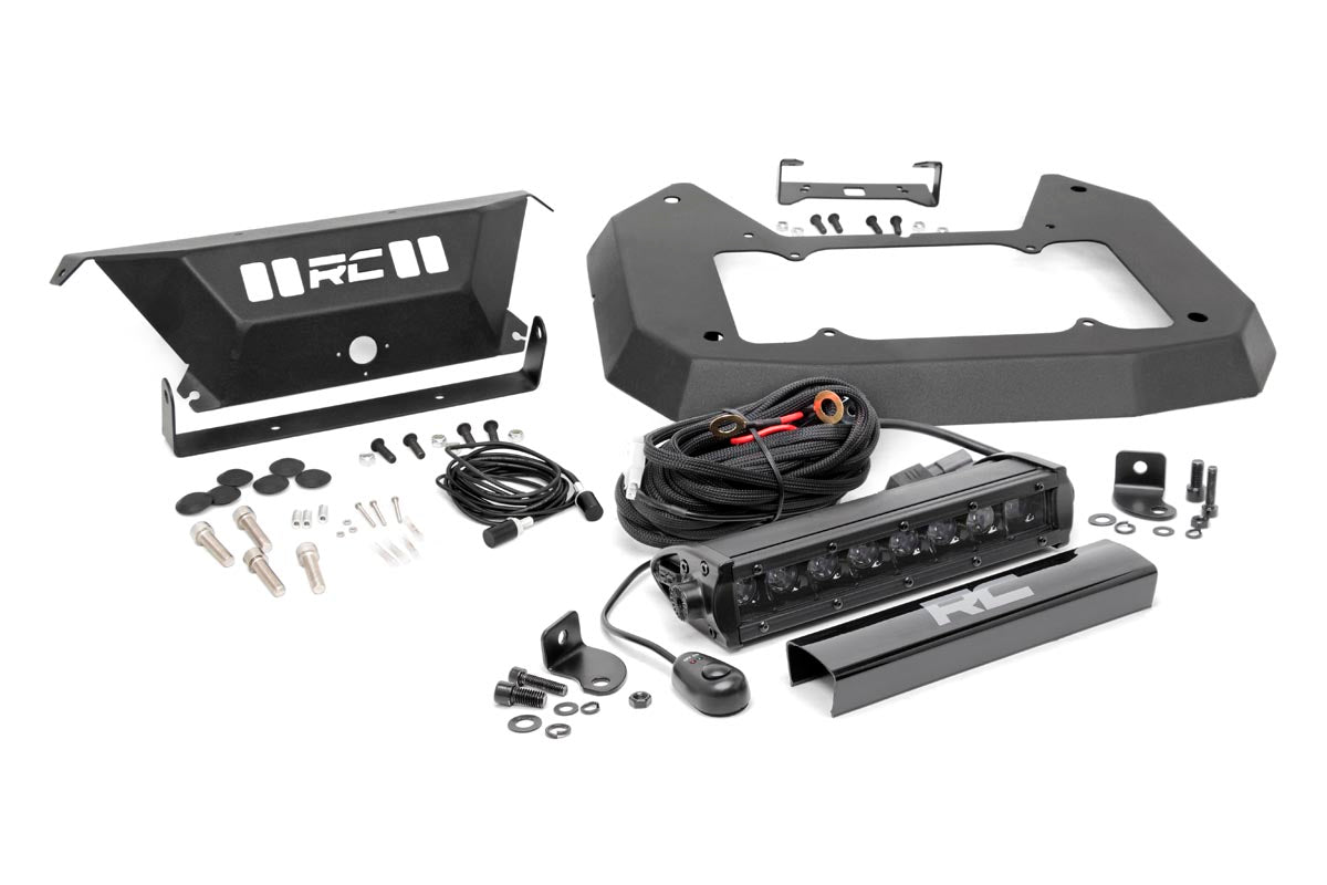 Rough Country Spare Tire Carrier Delete 8 Inch BLK Ser LED Jeep Wrangler JL (18-24)