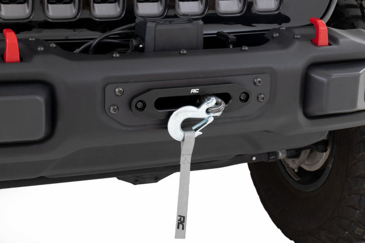 Rough Country Winch Mounting Plate Modular Steel OE Bumper Jeep Gladiator JT Wrangler JL (18-26)