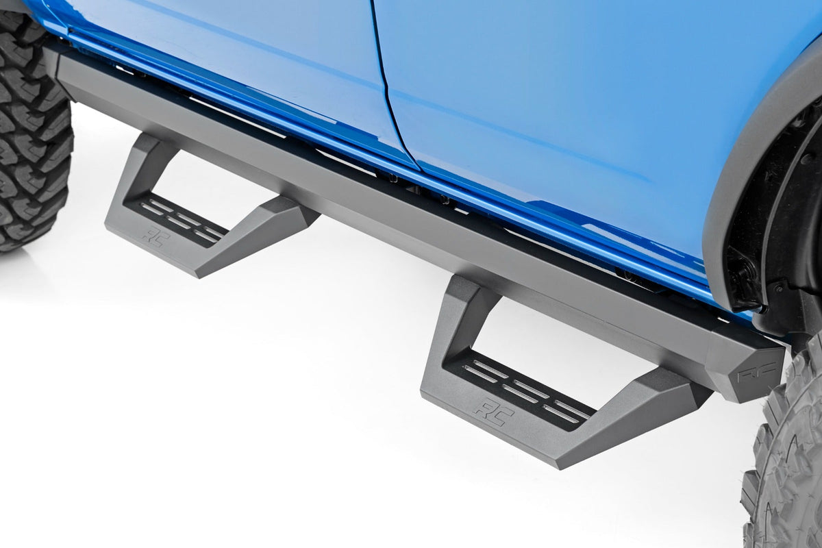 Rough Country SRX2 Adjustable Aluminum Step Ford Bronco 4WD 2021-2026