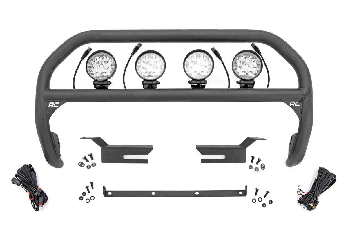 Rough Country Nudge Bar 4 Inch Round Led x4 Ford Bronco 4WD 2021-2026