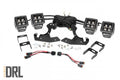 Rough Country LED Light Kit Fog Mount 2 Black Pair Amber DRL Chevy Silverado 2500 HD 3500 HD (11-14)
