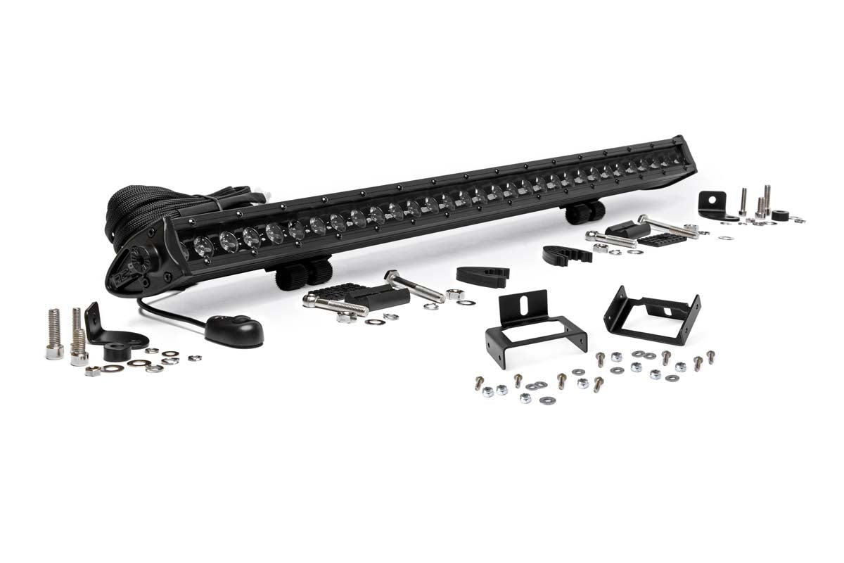Rough Country LED Light Kit Grill Mount 30 Black Single Row Ford F-250 F-350 Super Duty (11-16)