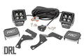 Rough Country LED Light Kit Ditch Mount 2 Black Pair White DRL Toyota 4Runner (10-24)