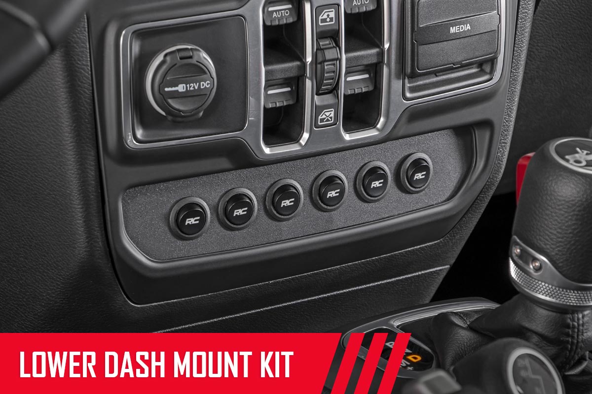 Rough Country MLC-6 Muliple Light Controller Lower Dash Jeep Wrangler JL Wrangler Unlimited (18-26)