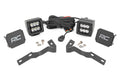 Rough Country LED Light Kit Ditch Mount 2 Black Pair Spot Toyota Tacoma (16-23)