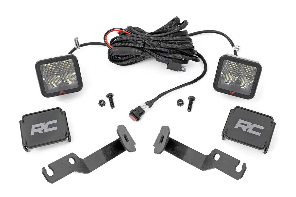 Rough Country LED Light Kit Ditch Mount 2 Spectrum Pair Spot Toyota Tacoma (05-15)