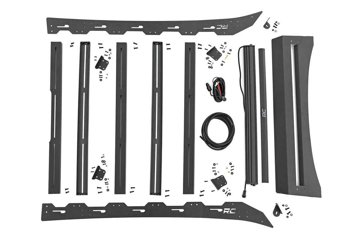 Rough Country Roof Rack Front LED Lights Toyota Tacoma 2WD 4WD (2005-2023)