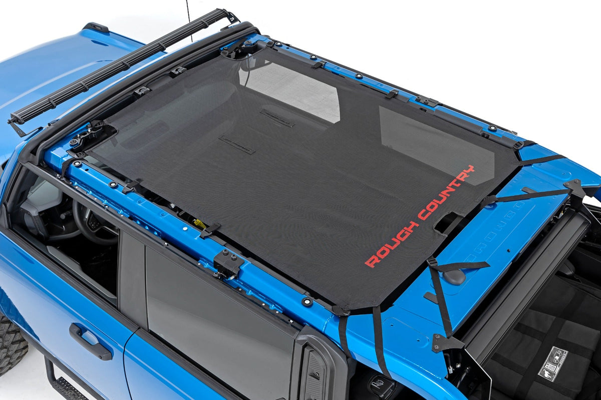 Rough Country Mesh Bikini Top Plus Black Ford Bronco 4WD (2021-2026)