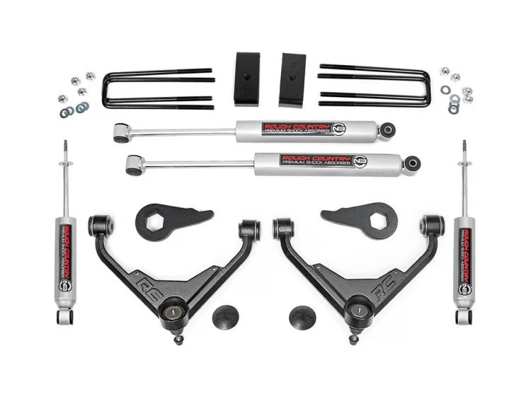 Rough Country 3 Inch Lift Kit FK FF Code Chevy GMC Sierra Silverado 2500 HD Suburban Yukon XL 2500 (01-10)