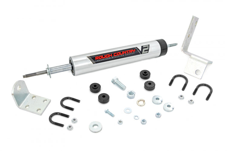 Rough Country V2 Steering Stabilizer 0-3 Inch Lift Chevy GMC Sierra 1500 Silverado 1500 Tahoe Yukon (92-06)