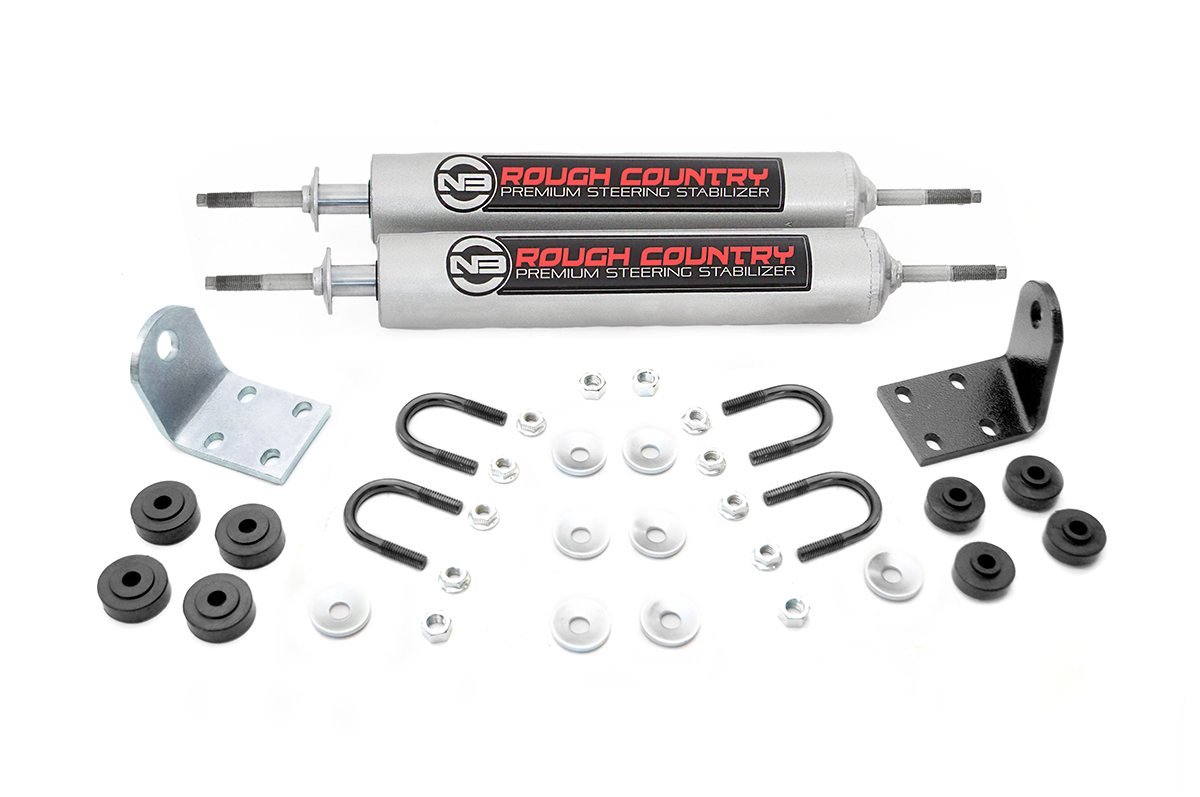 Rough Country N3 Steering Stabilizer Dual Ford Bronco F-100 F-150 4WD (1977-1979)