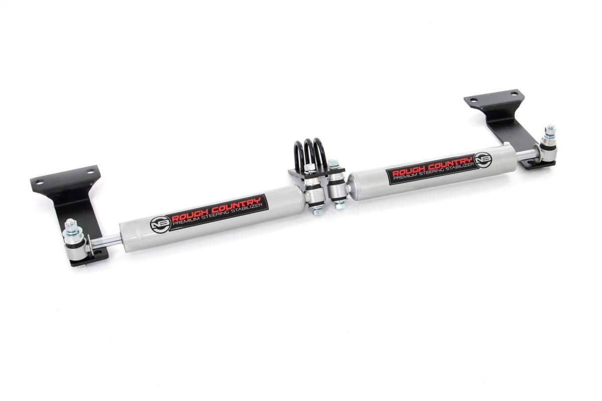 Rough Country N3 Steering Stabilizer Dual 2-8 Inch Lift Ford Excursion (00-05) Super Duty (99-04)